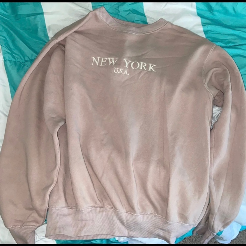 rare brandy melville pink new york sweatshirt